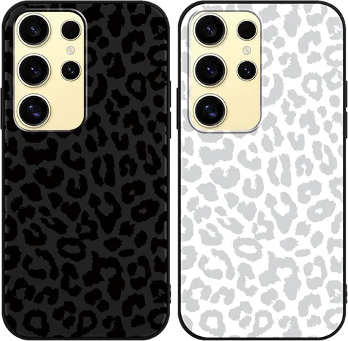 Vista 15 de Pack de 2 fundas con estampado de guepardo para Samsung Galaxy A03s 4G de 6.5", fundas de diseño de patrón de leopardo de lujo, de silicona suave