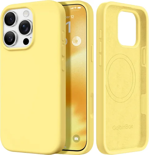Vista 100 de GolbinBox Funda magnética para iPhone 17, compatible con MagSafe, cubierta de silicona integrada para control de cámara, funda de silicona líquida a