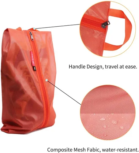 Vista 2 de pack all Bolsas de viaje resistentes al agua, organizador de zapatos con cremallera, para hombres y mujeres