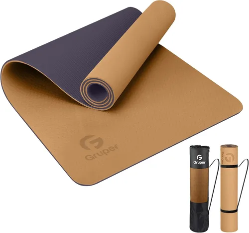 Vista 13 de Tapete de yoga antideslizante, ecológico, con funda de transporte, tapete de yoga profesional para mujeres, tapete de entrenamiento para el hogar