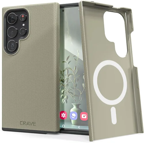 Vista 13 de Crave Dual Guard para Samsung Galaxy S22 Ultra, Verde bosque, Funda para teléfono celular, Protección a prueba de golpes, Doble capa, TPU/PC
