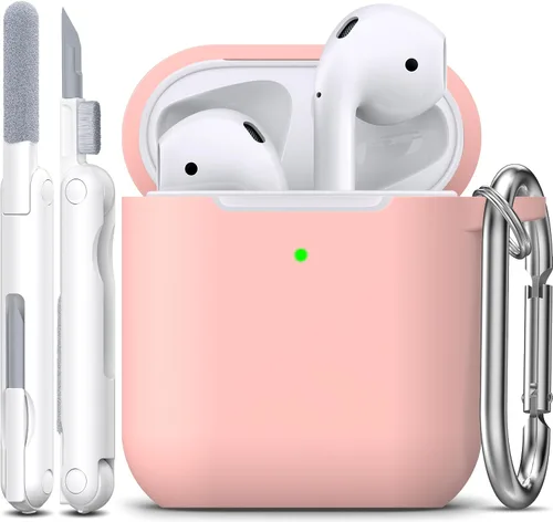 Vista 93 de R-fun for AirPods 2nd/1st Case Silicone Cover, Banana Violet Violeta plátano