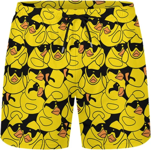 Vista 5 de Wdpsuxin Conjunto de 2 piezas para hombre, camisa hawaiana con botones y pantalones cortos de compresión con sombreros de pescador
