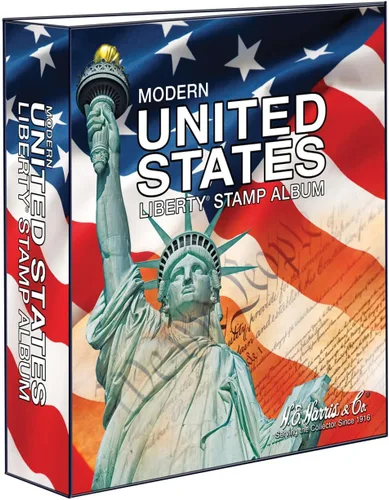 Vista 2 de Harris USA Liberty sello álbum con imágenes/ilustraciones parte A 1847-1994 Carpeta de páginas y libertad
