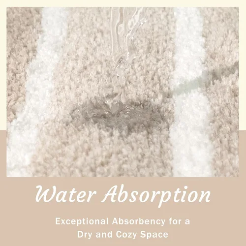 Vista 3 de Alfombra de baño antideslizante, extra suave y absorbente, lavable a máquina, tapetes de baño para suelo de baño, bañera y ducha, 18 x 24 pulgadas