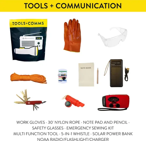 Vista 2 de Bolsa completa para terremotos: kit de emergencia de 3 días para terremotos, huracanes, incendios forestales, inundaciones + otros desastres