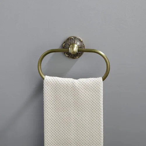 Vista 4 de Toallero + soporte para papel higiénico, juego de accesorios de baño de latón