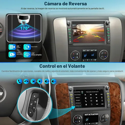 Vista 4 de Radio de coche 4G+64G de 8 núcleos para Chevrolet Chevy Silverado Impala GMC Sierra Acadia Enclave Yukon 2007-2012, pantalla táctil IPS estéreo
