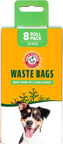 Vista 9 de Arm & Hammer Bolsas desechables de basura para perros y gatos fáciles de rasgar con bicarbonato de sodio activado, 180 bolsas de excrementos