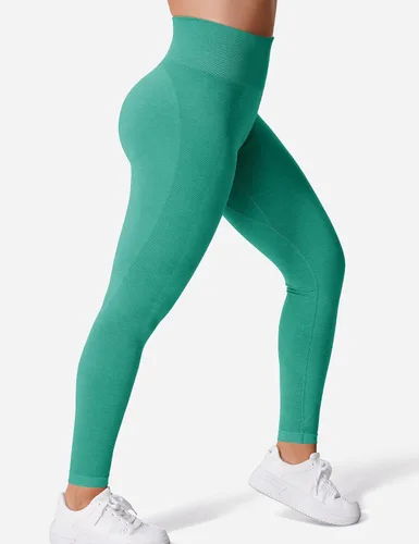 Vista 4 de YEOREO Vivien - Leggings de entrenamiento para mujer, cintura alta, levantamiento de glúteos, contorno de sonrisa, sin costuras, pantalones de yoga
