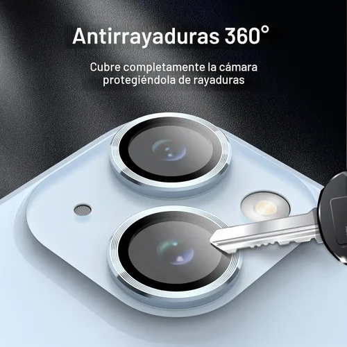 Vista 5 de JETech Protector de lente de cámara para iPhone 14/14 Plus, azul, 1 juego