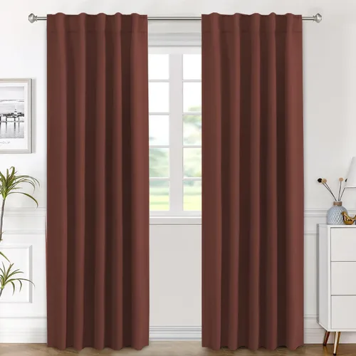 Vista 185 de H.VERSAILTEX Cortinas Opacas con Aislamiento Térmico, Paneles de Tratamiento de Ventanas que Oscurecen la Habitación, Cortinas Opacas para Sala
