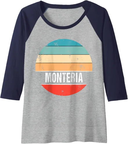 Vista 3 de Montería Colombia City Trip Raglan Baseball Tee
