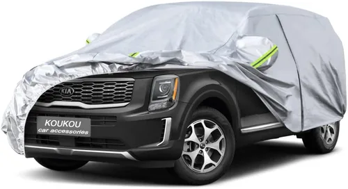 Vista 129 de KouKou Funda impermeable para automóvil SUV adecuada para BMW X1 de 2009 a 2025, 7 capas a prueba de viento para todo tipo de clima, cubierta