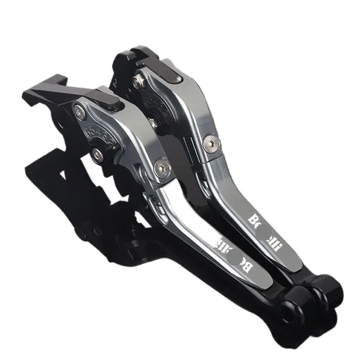 Vista 15 de NIKKHO Palanca de embrague de freno TRK502 motocicleta CNC ajustable extensible manillar palanca de embrague de freno plegable para Be&Nelli Jinpeng