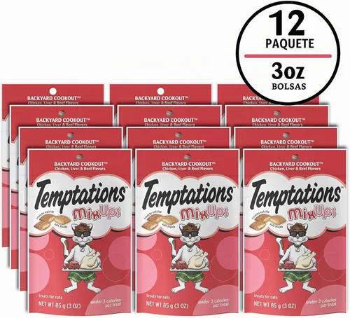 Vista 2 de Temptations MixUps Backyard Cookout - Golosinas crujientes y suaves para gatos, bolsa de 3 onzas (paquete de 12)