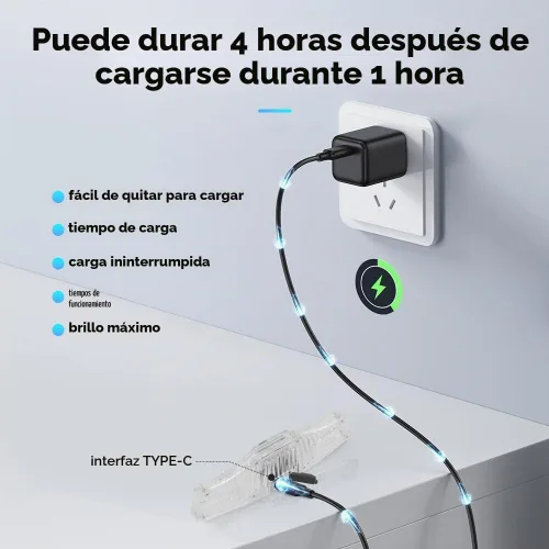 Vista 6 de Luces LED recargables para radios de bicicleta, paquete de 2, impermeables