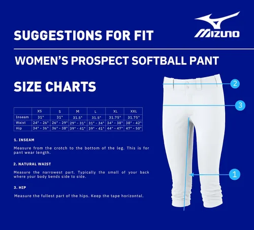 Vista 6 de Mizuno Pantalón de softbol Prospect para mujer Negro