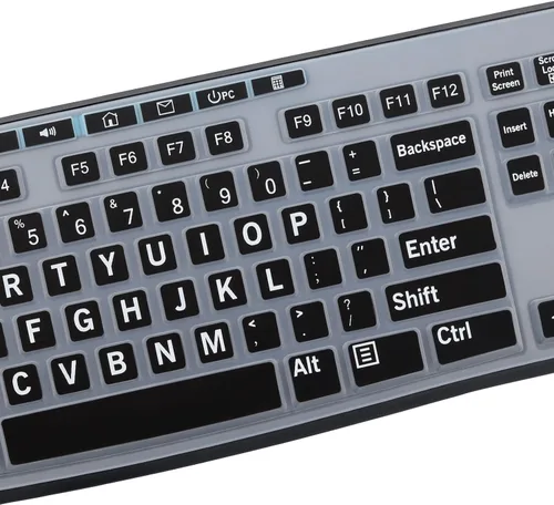 Vista 3 de Funda de teclado de letra grande para teclado inalámbrico K270, cubierta de teclado inalámbrico Logitech MK295 MK275 MK270, protector de piel
