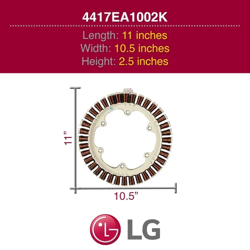 Vista 7 de LG 4417EA1002K - Conjunto de estator de motor original OEM para lavadoras LG