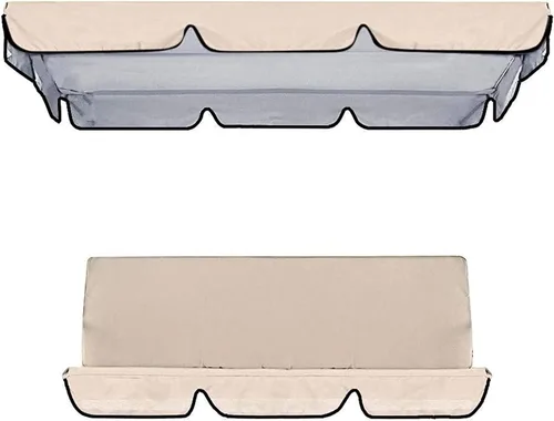 Vista 26 de Juego de fundas de repuesto para columpio de toldo, juego de repuesto para columpios de 2/3 plazas, protección para todo tipo de clima, columpios