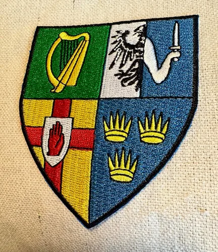 Vista 4 de Parche de escudo de las provincias de Irlanda Bandera bordada para planchar
