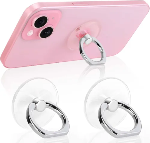 Vista 13 de Jsoerpay Soporte de anillo para teléfono celular, soporte de anillo transparente con rotación de 360°, soporte transparente para teléfono celular