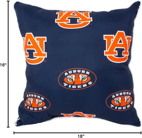 Vista 7 de College Covers Everything Comfy Auburn Tigers - Almohada decorativa de 16 x 16 pulgadas, incluye 2 almohadas