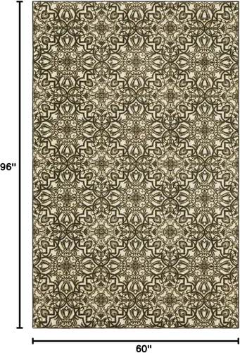 Vista 2 de Mohawk Home Amstel Alfombra geométrica marrón (5' X 8')