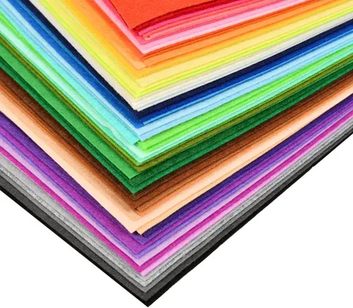 Vista 4 de BUYGOO 60 hojas de tela de fieltro rígido, 8 x 12 pulgadas, hojas de fieltro para manualidades, colores surtidos, 0.039 in de grosor, fieltro rígido