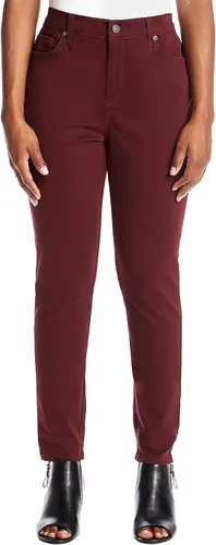 Vista 67 de Gloria Vanderbilt - Pantalones de mezclilla Amanda clásicos de tiro alto y pierna cónica petite para mujer Begonia Bloom