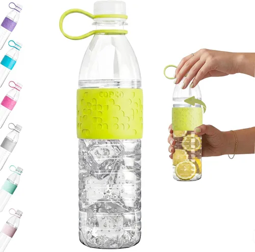 Vista 13 de Copco Hydra - Botella de agua de Tritan de 20 onzas con tapa resistente a derrames y funda antideslizante, sin BPA, apta para lavavajillas, cabe