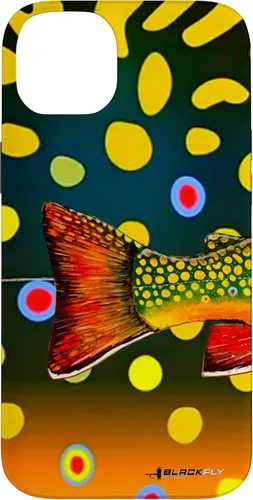 Vista 15 de Brook Trout Fly Fishing Trout Skin Phone Case by Black Fly Case for iPhone 17