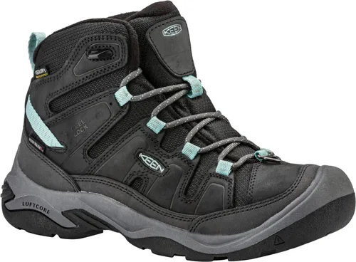 Vista 3 de KEEN Circadia Botas de senderismo de altura media para mujer, NegroAzul Nube
