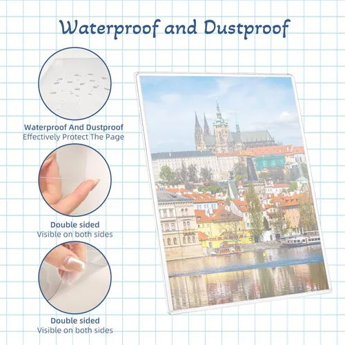 Vista 4 de 12 protectores rígidos de impresión de 8 1/2" x 11" - Toploaders transparentes - Fundas de plástico duro para documentos y fotos - Protector