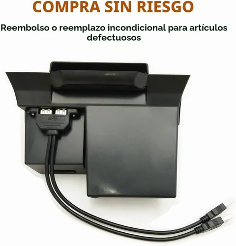 Vista 7 de Caddy impermeable de plástico ABS para Honda Civic Sedan 10ª generación, caja de consola central, bandejas para monedas, organizador con cable