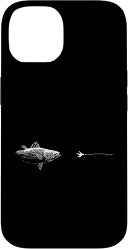 Vista 4 de Graphic Fly Fishing Hook Line - Fish Striped Bass Case for iPhone 16