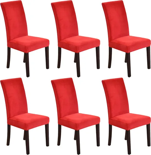 Vista 20 de Lifup Fundas de terciopelo para sillas de comedor, fundas elásticas y suaves para silla Parson lavable, protector de silla para el hogar, hotel