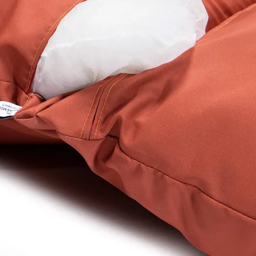 Vista 5 de LeisureMod Cojín colgante para silla de huevo para 2 personas, naranja oscuro, secado rápido, resistente a la intemperie, relleno de algodón suave