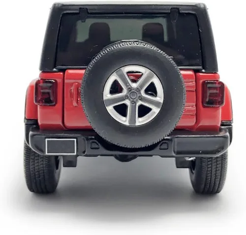 Vista 9 de Wrangler Sahara - Vehículo de juguete fundido a presión a presión de 4 puertas, vehículos de metal a escala 1/32, vehículos de metal fundido a Rojo