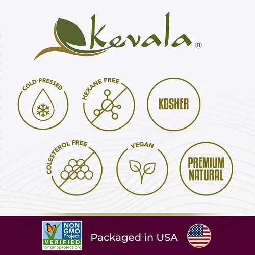 Vista 6 de Kevala Aceite de semilla de uva – Tamaño a granel 17.5 libras, usos de cocina y cuidado del cabello, vegano