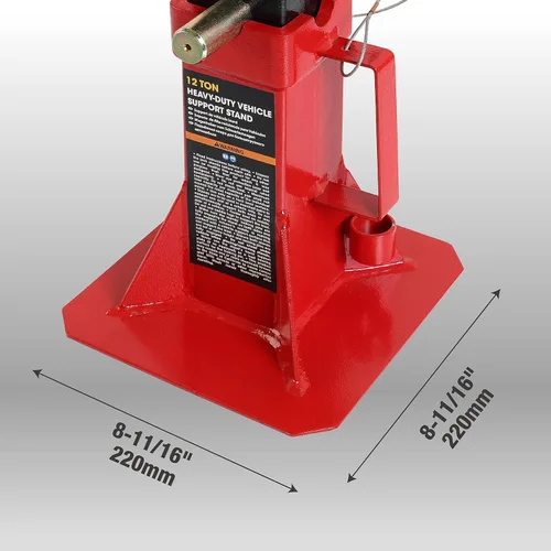 Vista 4 de BIG RED ATZ120005R Torin Heavy Duty Pin Type Professional Car Jack Stand con cerradura, capacidad de 12 toneladas (26,400 lb), rojo, 1 par y T43202