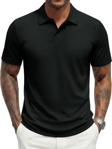 Vista 18 de MAGNIVIT Mens Polo Shirts Short Sleeve Moisture Wicking Breathable UPF80+ Casual & Athletic Collared Golf Shirts
