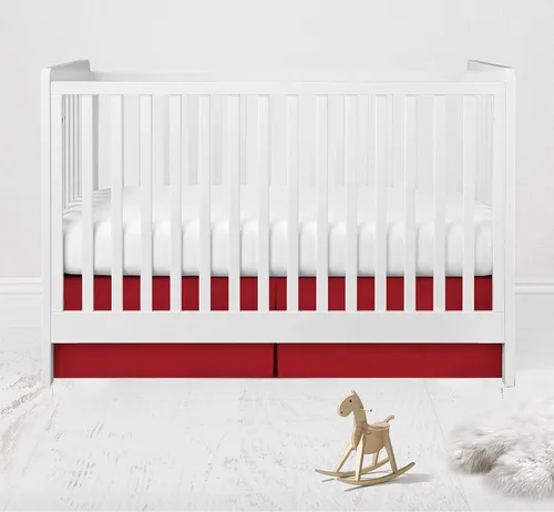 Vista 12 de Bacati Falda de cama sólida para cuna/niño pequeño, color negro, caída de 13 pulgadas