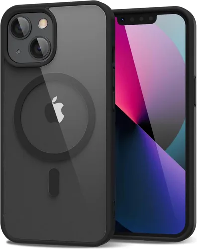 Vista 180 de oakxco Funda magnética transparente compatible con Magsafe, bonita funda delgada y transparente de poliuretano termoplástico no amarillenta, carcasa
