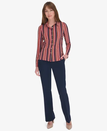 Vista 2 de Tommy Hilfiger Top de trabajo suave de manga larga para mujer