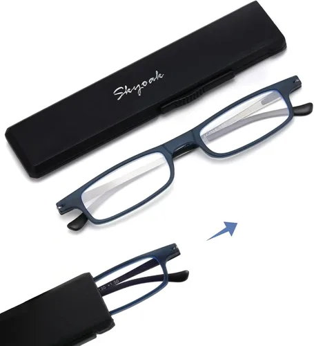 Vista 13 de Lentes de lectura plegables ultraligeros para mujeres y hombres, TR90, bloqueo de luz azul, anti UV, fatiga ocular, plegables, compactos, Negro