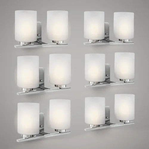 Vista 10 de ASD Accesorio de iluminación de tocador de montaje en pared de 3 luces Enchufe E26 de 60 W de 120 V Compatible con bombillas LED