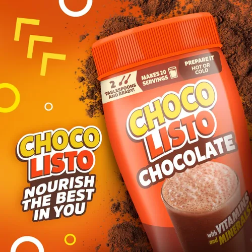 Vista 7 de Chocolisto - Bebida instantánea de chocolate, bebida nutritiva con vitaminas y minerales, 10.5 onzas, paquete de 1.