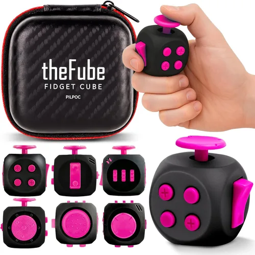 Vista 16 de PILPOC theFube Cubo Fidget con 12 lados - Juguetes prácticos para la ansiedad para niños y adultos - Dados fidget para aliviar el estrés
